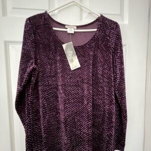 Women's Purple Long Sleeve Top